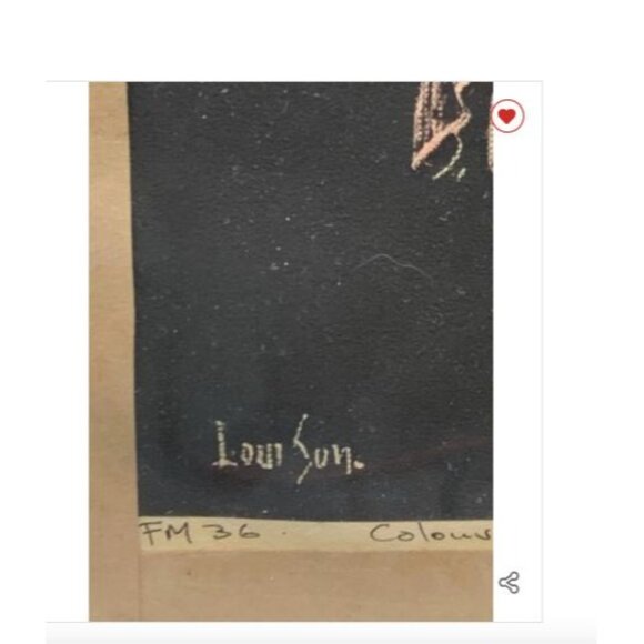 Lino Cut Coloured & Numbered Print Titled Louis Sun 1979 In Frame - Picture 4 of 12